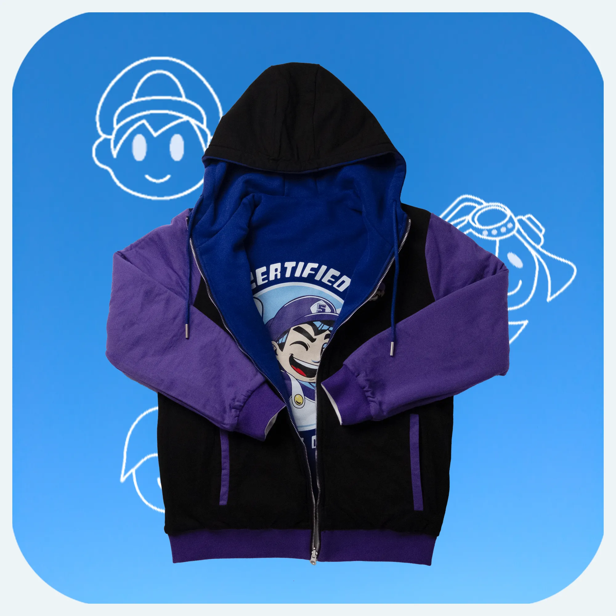 SMG4 - SMG3 Reversible Hoodie: Dual-Sided, Comfortable and Stylish Streetwear