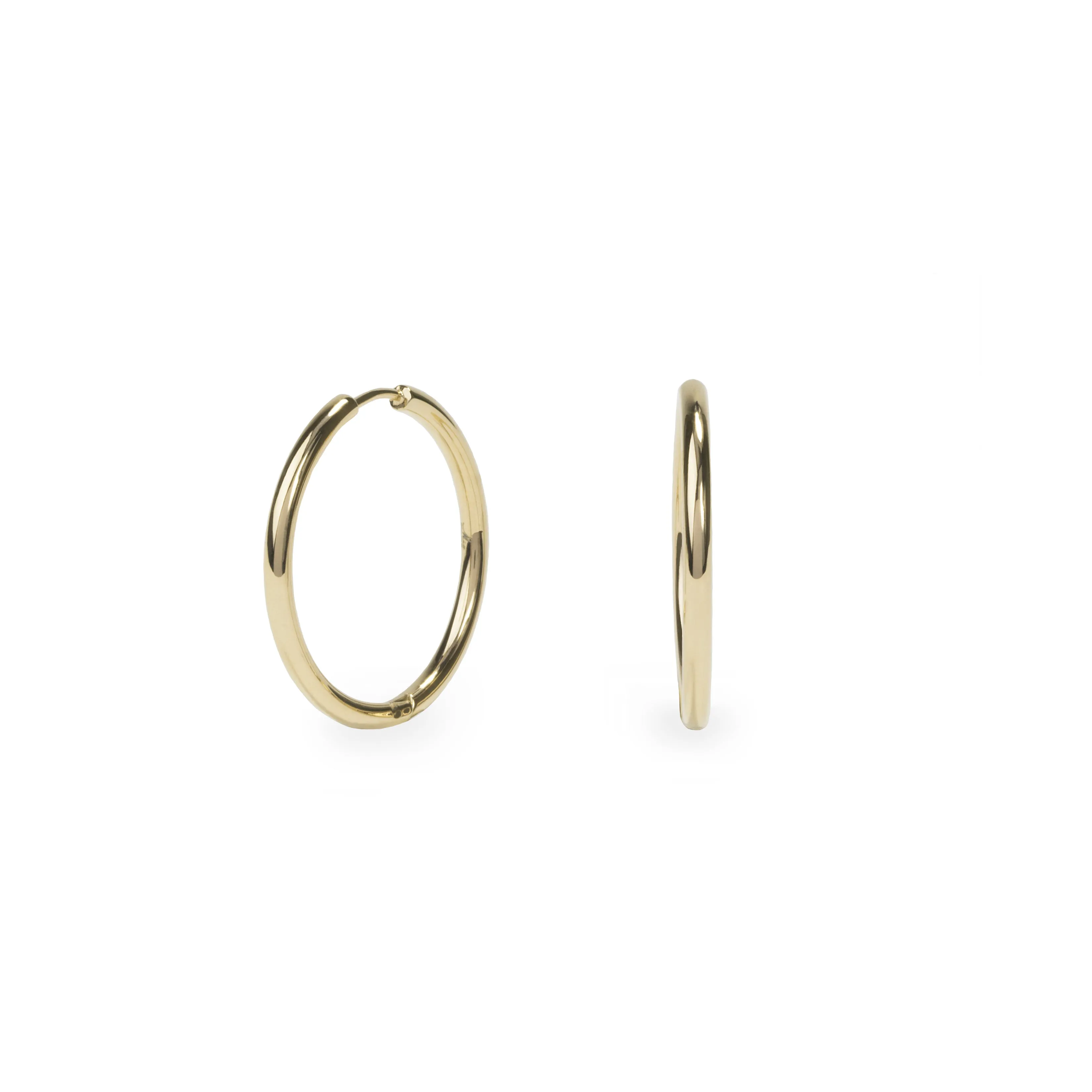 Stainless plain hoop earrings 20 mm