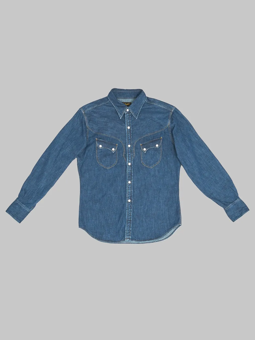 Stevenson Overall Co. Mens Faded Indigo Cody Denim Shirt