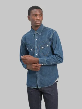 Stevenson Overall Co. Mens Faded Indigo Cody Denim Shirt