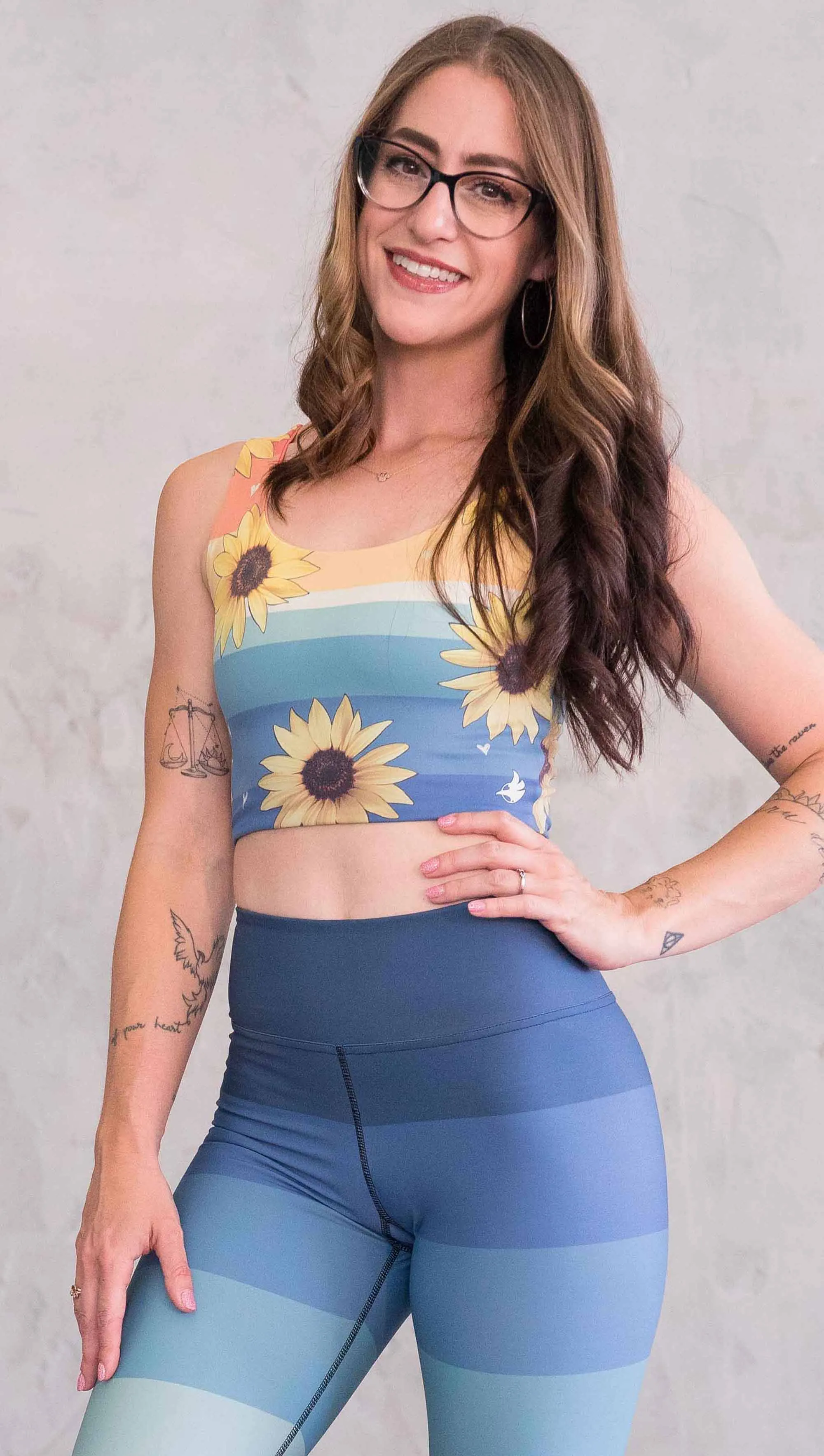 Sunflowers and Rainbow Top - Reversible