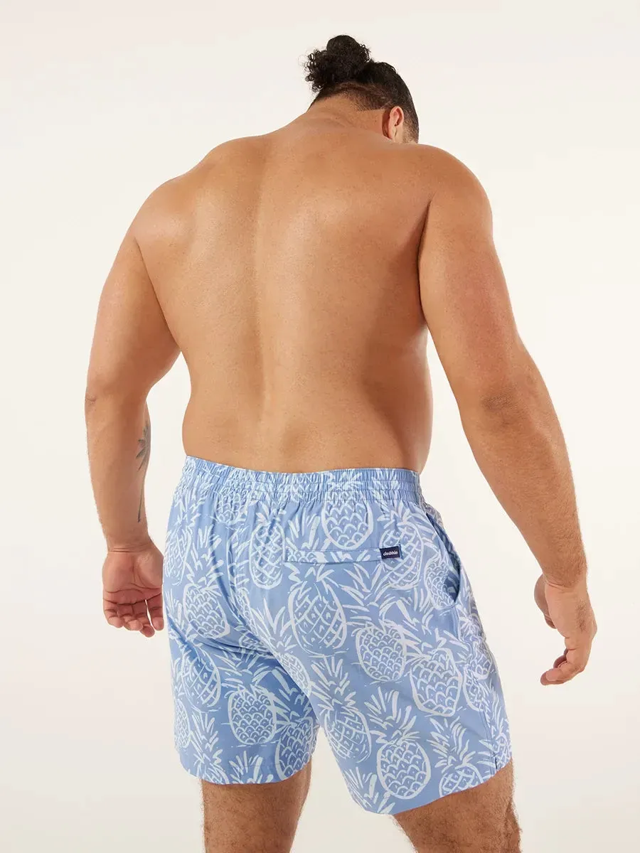 The Thigh-Napples 5.5" (Faded Lined Classic Swim Trunk)