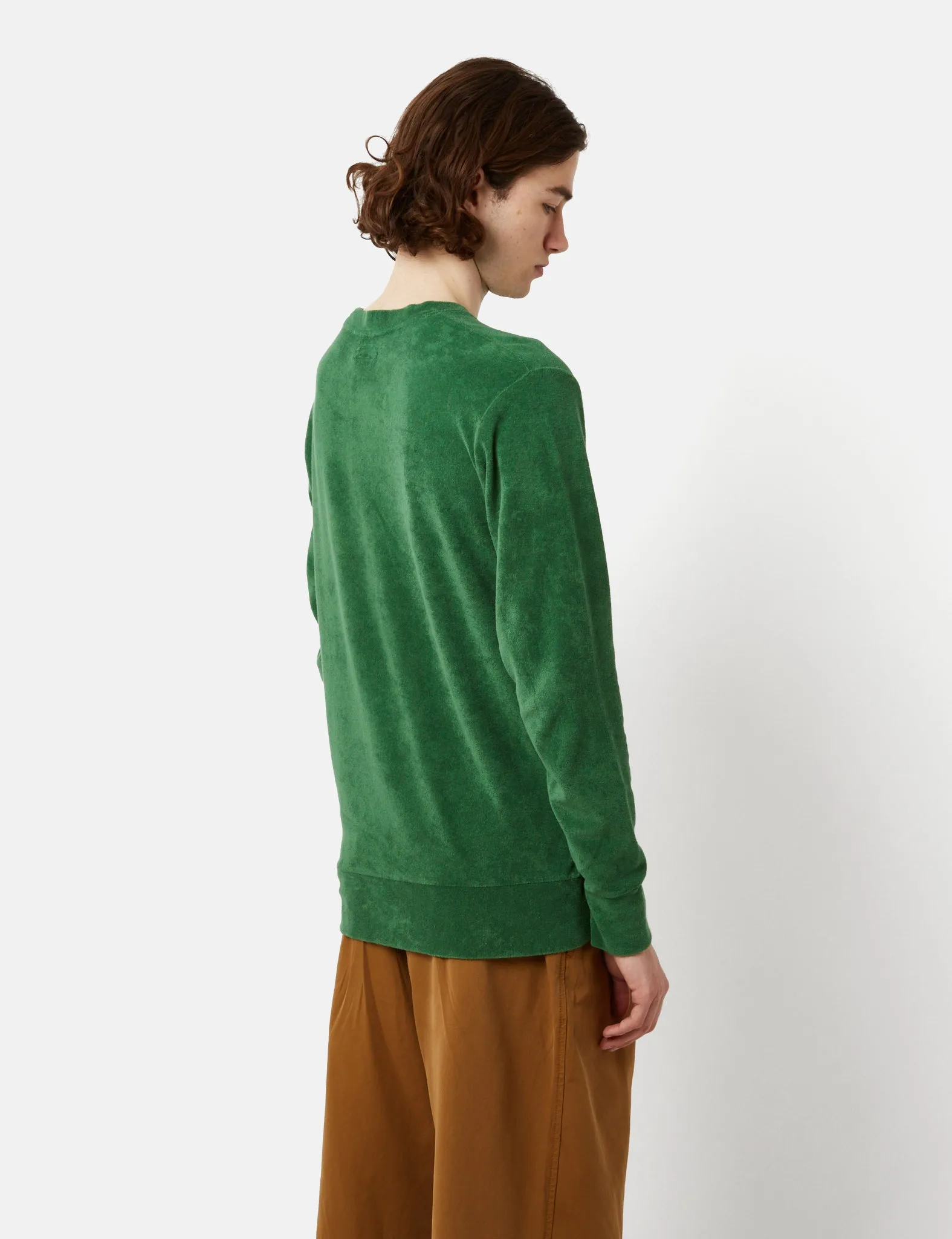 Universal Works Loose Pullover Sweatshirt (Terry Fleece) - Green