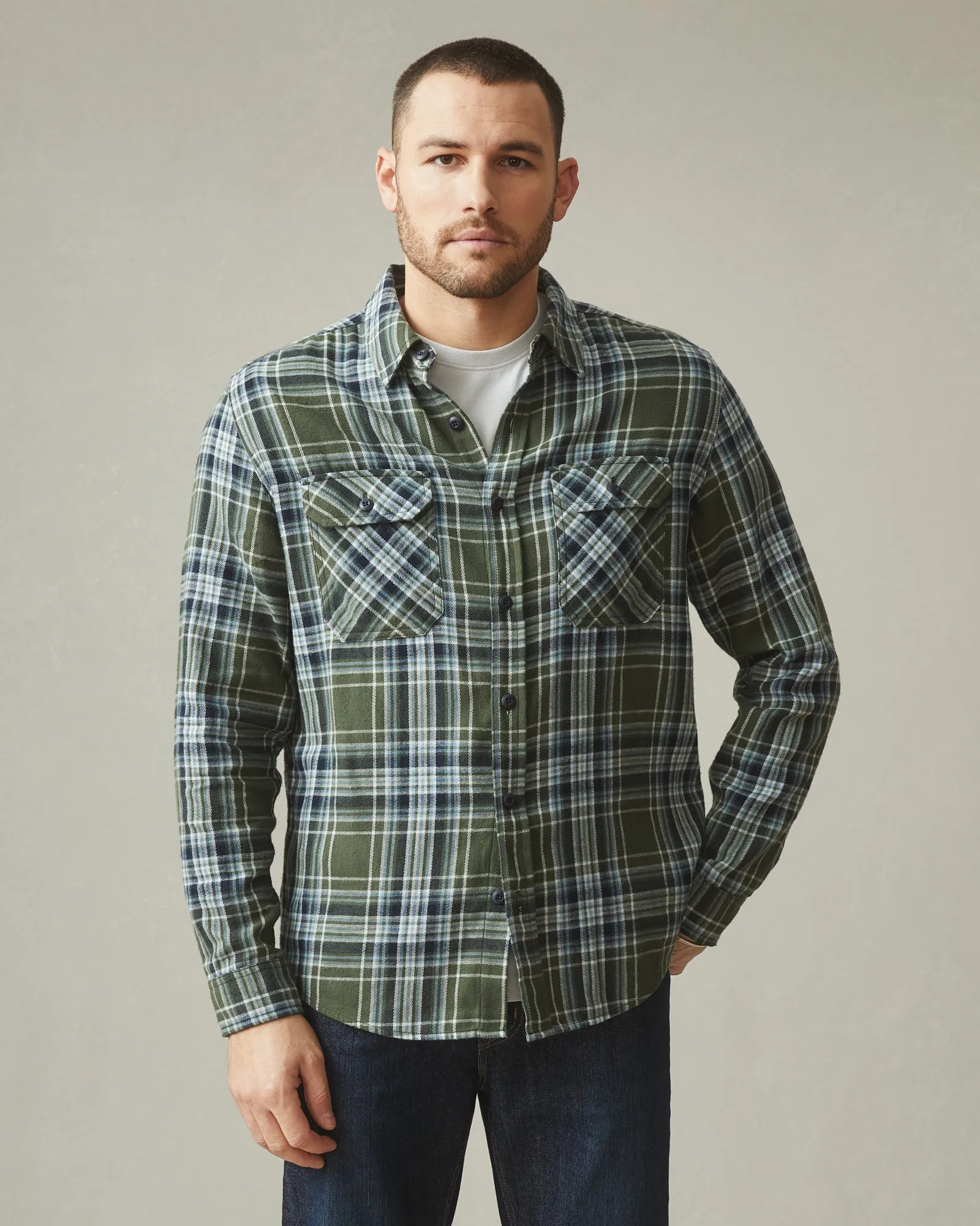 Vintage Flannel - Sage Plaid