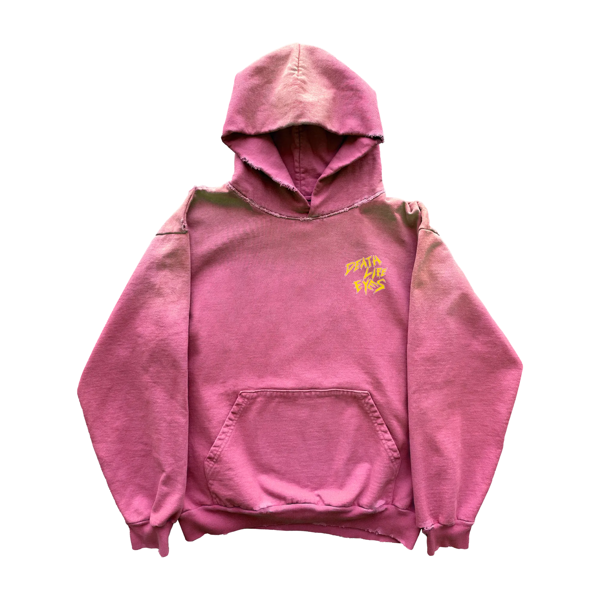 Yellow Skulls Hoodie - Sun Faded Pink