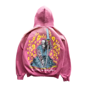 Yellow Skulls Hoodie - Sun Faded Pink